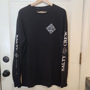 Salty Crew Long Sleeve Black T Shirt